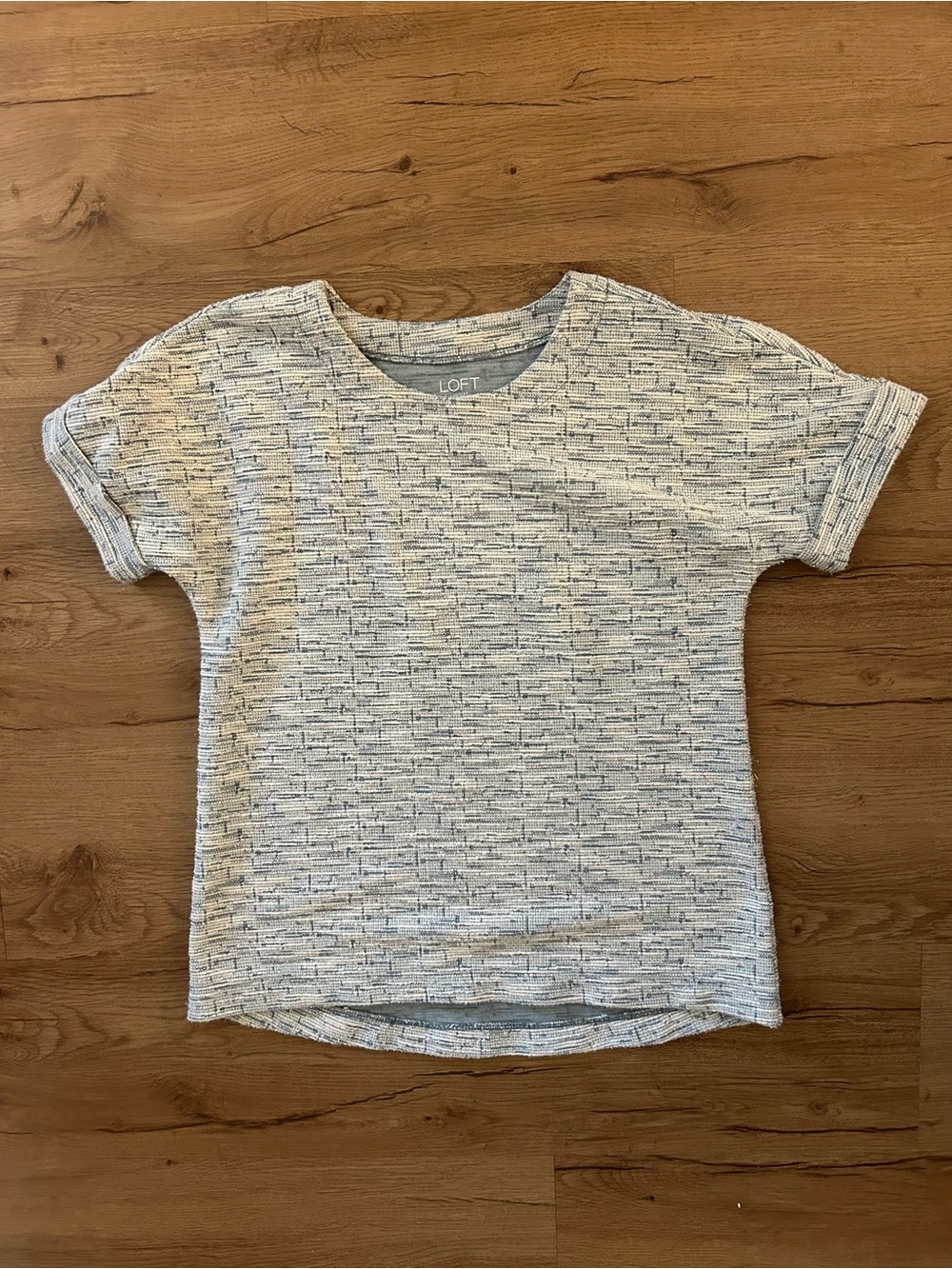 Women’s LOFT Blue & White Textured Shirt